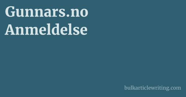 Gunnars.no Anmeldelse 1 by Partners