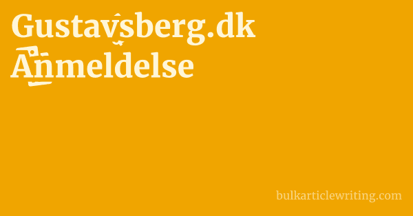 Gustavsberg.dk Anmeldelse 1 by