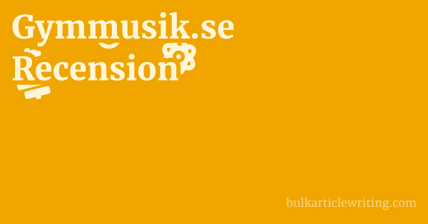 Gymmusik.se Recension 1 by