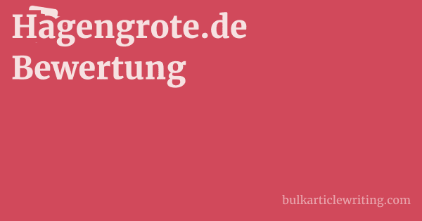 Hagengrote.de Bewertung 1 by