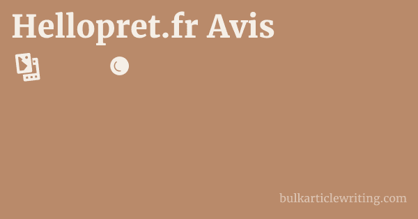 Hellopret.fr Avis 1 by