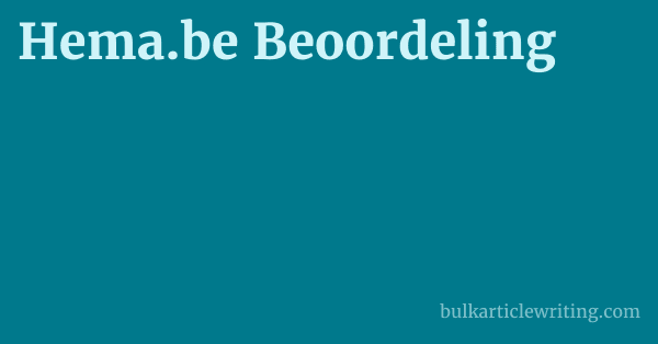 Hema.be Beoordeling 1 by