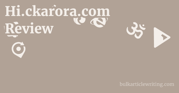 Hi.ckarora.com Review 1 by
