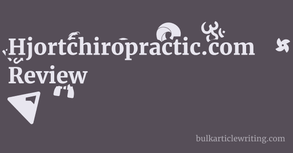 Hjortchiropractic.com Review 1 by Partners