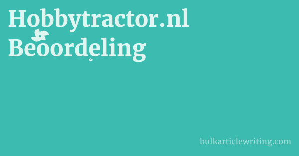 Hobbytractor.nl Beoordeling 1 by
