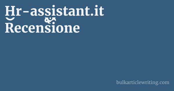 Hr-assistant.it Recensione 1 by