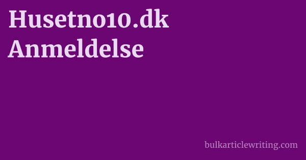 Husetno10.dk Anmeldelse 1 by Partners
