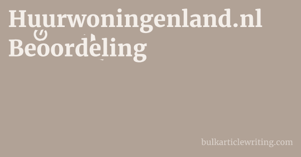 Huurwoningenland.nl Beoordeling 1 by