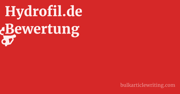 Hydrofil.de Bewertung 1 by