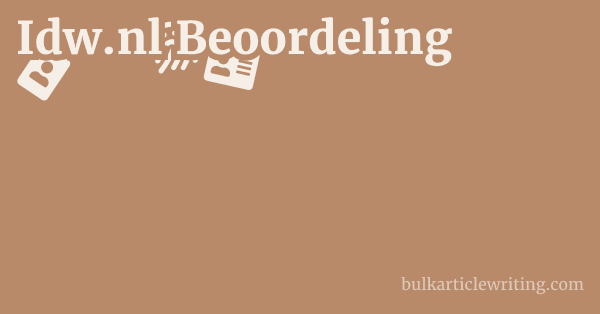 Idw.nl Beoordeling 1 by