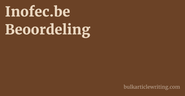 Inofec.be Beoordeling 1 by