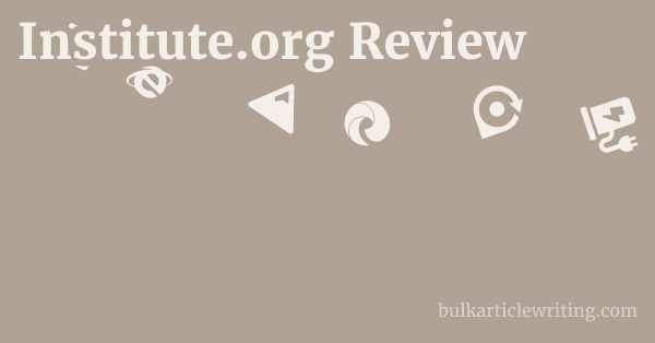 Institute.org Review 1 by