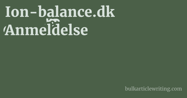 Ion-balance.dk Anmeldelse 1 by