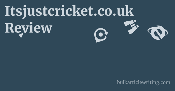 Itsjustcricket.co.uk Review 1 by Partners