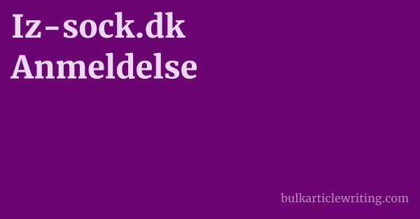 Iz-sock.dk Anmeldelse 1 by