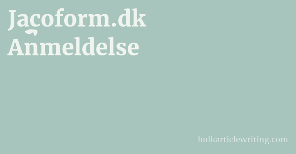 Jacoform.dk Anmeldelse 1 by