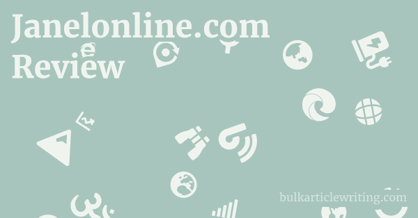 Janelonline.com Review 1 by