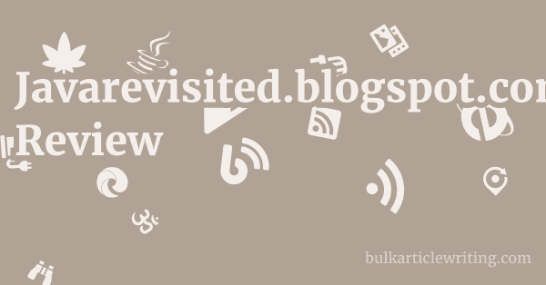 Javarevisited.blogspot.com Review 1 by