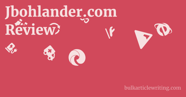 Jbohlander.com Review 1 by
