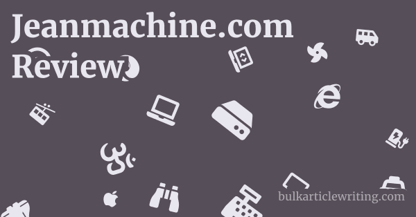Jeanmachine.com Review 1 by Partners