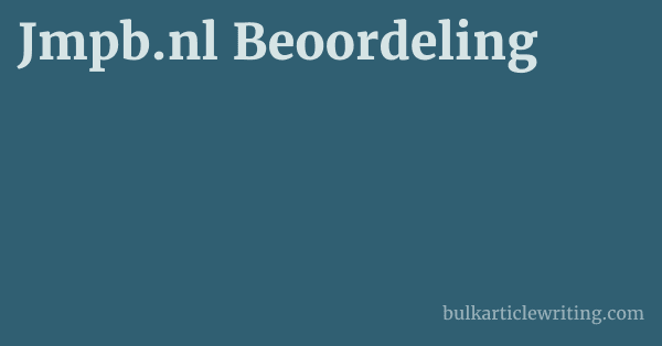 Jmpb.nl Beoordeling 1 by