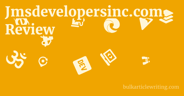 Jmsdevelopersinc.com Review 1 by