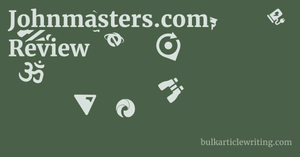Johnmasters.com Review 1 by