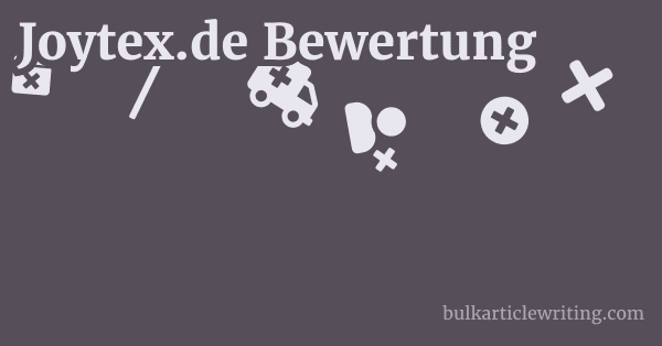 Joytex.de Bewertung 1 by