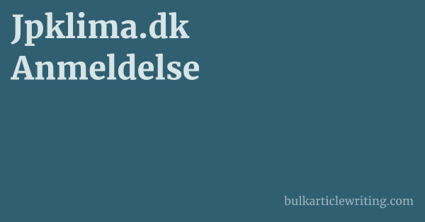 Jpklima.dk Anmeldelse 1 by Partners