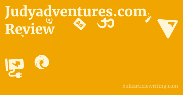 Judyadventures.com Review 1 by