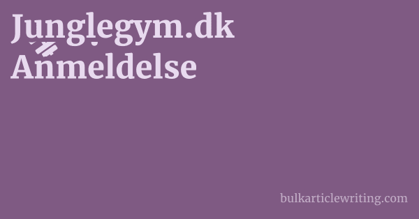 Junglegym.dk Anmeldelse