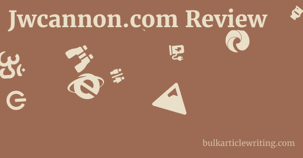 Jwcannon.com Review 1 by