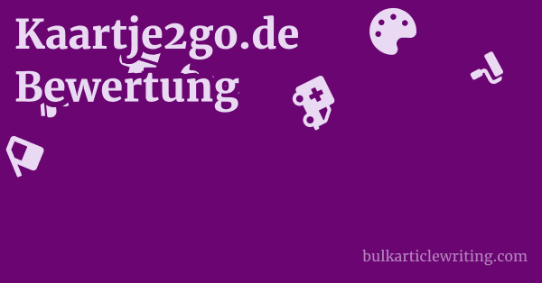 Kaartje2go.de Bewertung 1 by