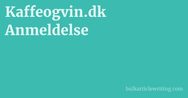 Kaffeogvin.dk Anmeldelse 1 by