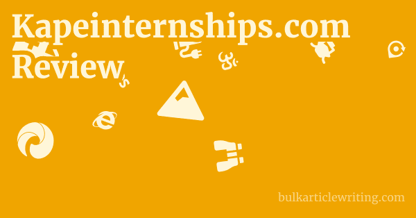 Kapeinternships.com Review 1 by