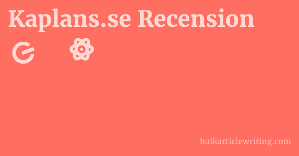 Kaplans.se Recension 1 by