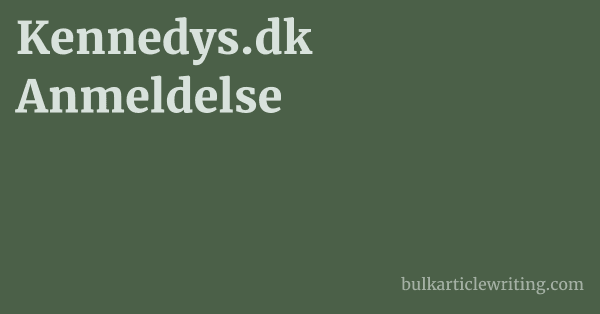 Kennedys.dk Anmeldelse 1 by