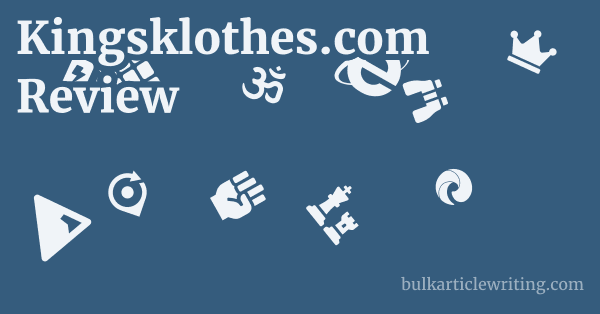 Kingsklothes.com Review 1 by
