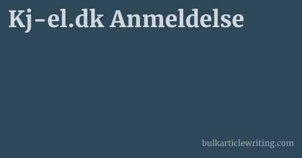 Kj-el.dk Anmeldelse 1 by Partners