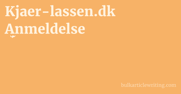Kjaer-lassen.dk Anmeldelse 1 by Partners