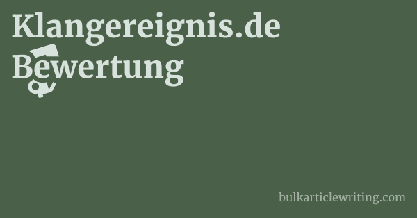 Klangereignis.de Bewertung 1 by