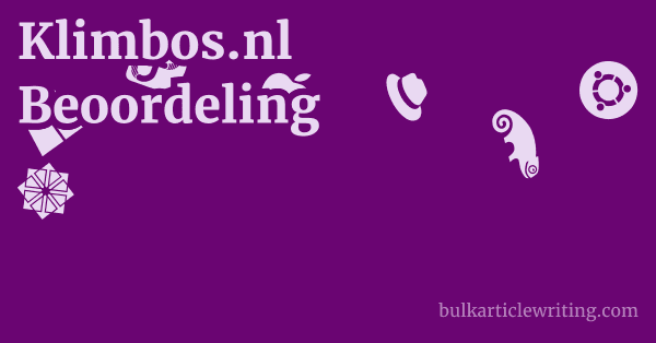 Klimbos.nl Beoordeling 1 by