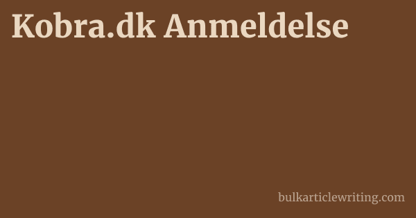 Kobra.dk Anmeldelse 1 by Partners