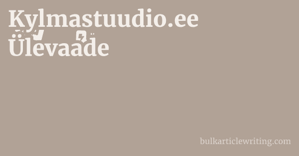 Kylmastuudio.ee Ülevaade