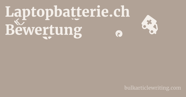 Laptopbatterie.ch Bewertung 1 by Partners