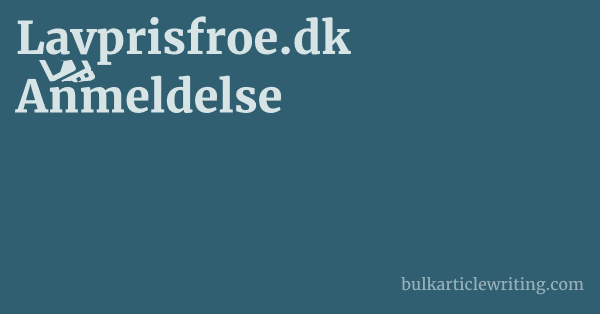 Lavprisfroe.dk Anmeldelse 1 by