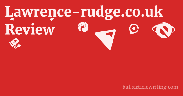 Lawrence-rudge.co.uk Review 1 by