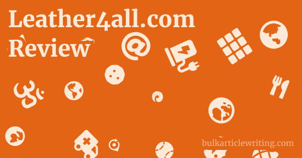 Leather4all.com Review 1 by