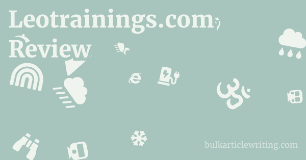 Leotrainings.com Review 1 by