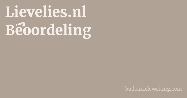 Lievelies.nl Beoordeling 1 by